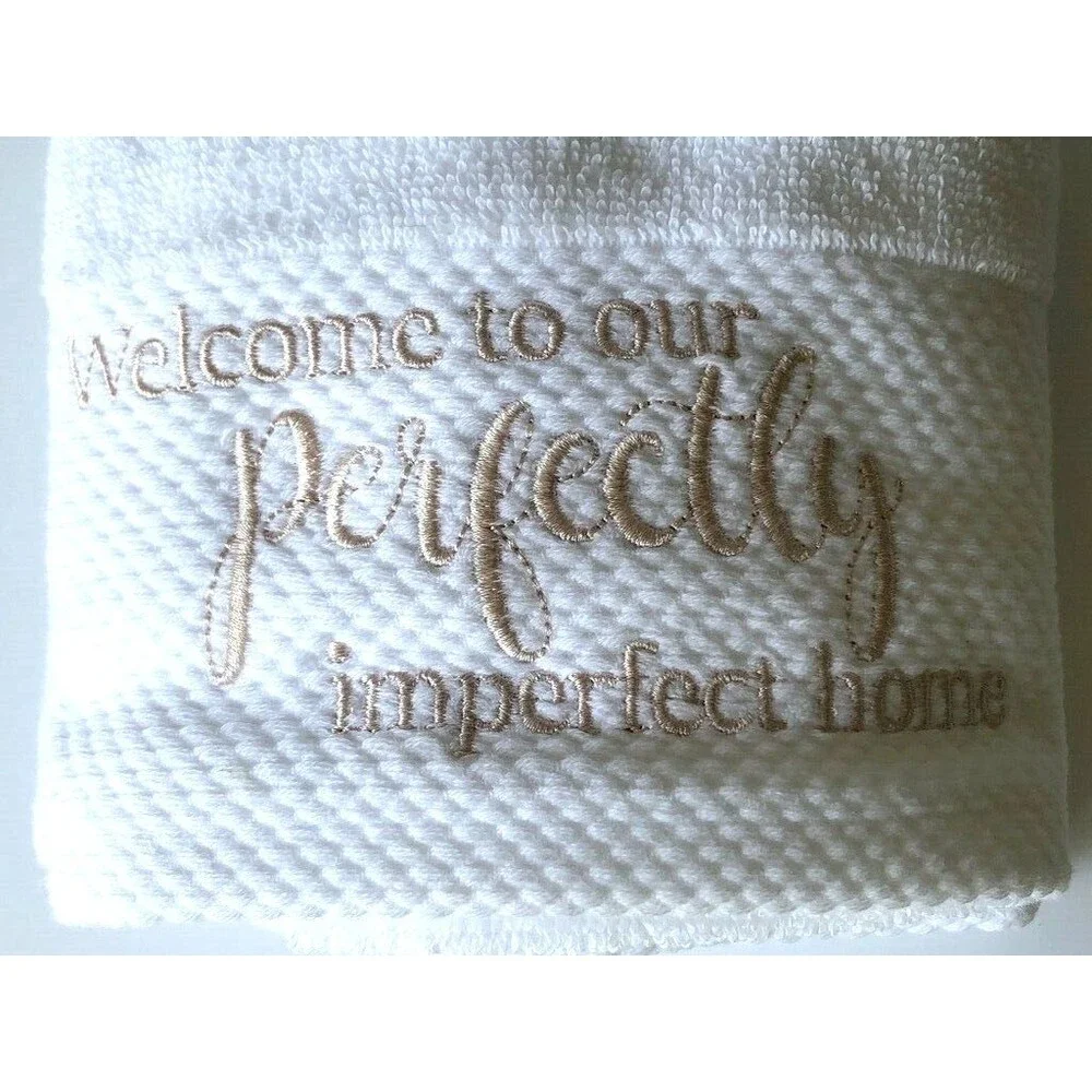 Deborah Connolly Hand Towels Bathroom Welcome to Our Imperfect Home Set of 2